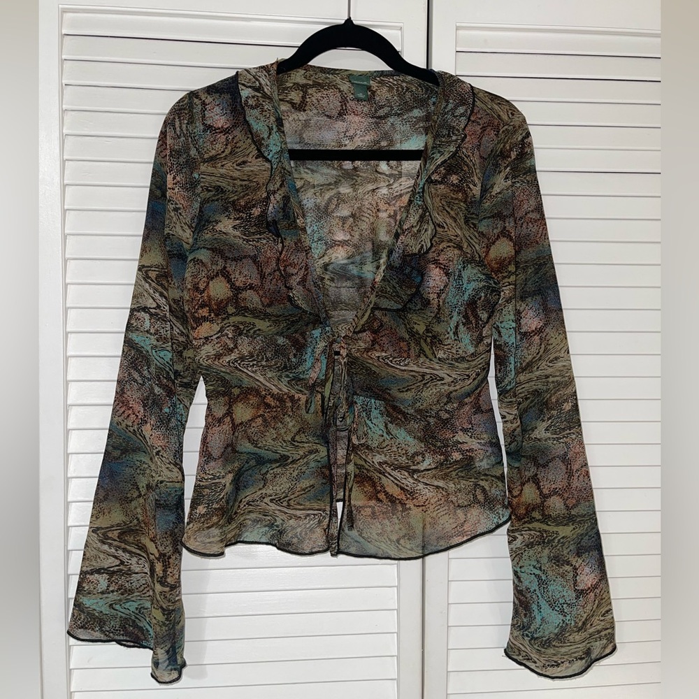 Wild Fable Multicolor Sheer Blouse